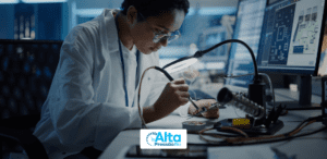 Gases do ar na indústria eletrônica garantem precisão na fabricação de semicondutores, com nitrogênio, argônio e soluções em cilindros industriais.