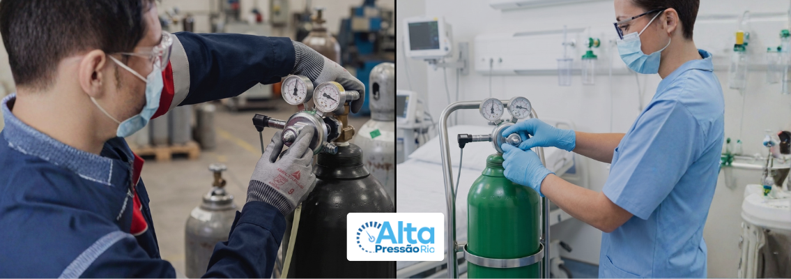 diferença entre oxigênio medicinal e industrial